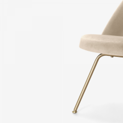  Knoll Eero Saarinen for Knoll Executive Armless Chairs in Velvet Brushed Brass - 2772464