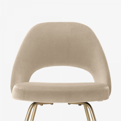  Knoll Eero Saarinen for Knoll Executive Armless Chairs in Velvet Brushed Brass - 2772466