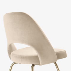  Knoll Eero Saarinen for Knoll Executive Armless Chairs in Velvet Brushed Brass - 2772469