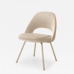  Knoll Eero Saarinen for Knoll Executive Armless Chairs in Velvet Brushed Brass - 2775359