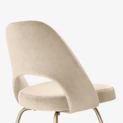  Knoll Eero Saarinen for Knoll Executive Armless Chairs in Velvet Brushed Brass 6 - 2772456