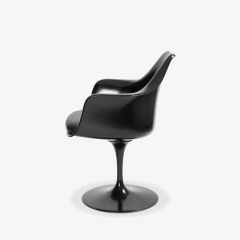  Knoll Eero Saarinen for Knoll Tulip Chairs in Black with Black Leather Set of 4 - 2265762