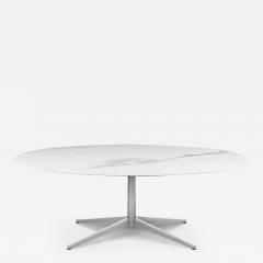  Knoll Florence Knoll 78 Oval Dining Table in Calacatta Marble - 3962590