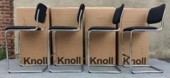 Knoll Four 4 NIB Cesca Bar Stools Marcel Breuer Knoll Chromed Steel Upholstery - 3181321