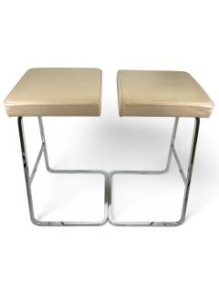  Knoll Four Seasons Bar Stools by Mies Van Der Rohe for Knoll in Leather and Chrome - 3999391