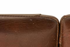  Knoll Harry Bertoia for Knoll Associates Brown Leather and Chrome Bench - 2794344