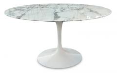  Knoll International Eero Saarinen Knoll Tulip Dining Table Arabescato Marble Glossy WGB - 2954782