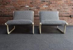  Knoll International Pair of Boucl Slipper Chairs by Bruce Hannah and Andrew Morrison for Knoll - 4307687