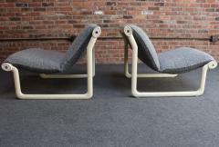  Knoll International Pair of Boucl Slipper Chairs by Bruce Hannah and Andrew Morrison for Knoll - 4307688
