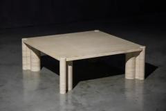  Knoll Jumbo Travertine Coffee Table by Gae Aulenti for Knoll Italy 1960s - 4147147