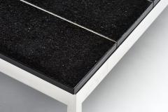  Knoll Knoll Black Granite and Stainless Steel Coffee Table 1970 - 2829544