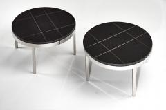  Knoll Knoll Black Granite and Stainless Steel Side End Tables 1980 - 2892381