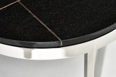  Knoll Knoll Black Granite and Stainless Steel Side End Tables 1980 - 2892383