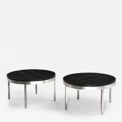  Knoll Knoll Black Granite and Stainless Steel Side End Tables 1980 - 2896000