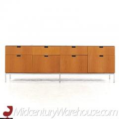  Knoll Knoll Mid Century Natural Oak and White Marble Top Credenza - 3504113