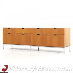  Knoll Knoll Mid Century Natural Oak and White Marble Top Credenza - 3504117