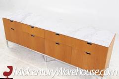  Knoll Knoll Mid Century Natural Oak and White Marble Top Credenza - 3504153