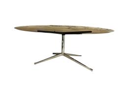  Knoll Knoll Oval Dining Conference Table or Desk 3 4 Italian Carrara Marble Top - 3943185