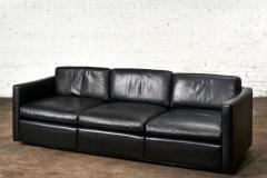  Knoll Knoll Pfister Black Leather Sofa 1971 - 2814091