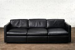  Knoll Knoll Pfister Black Leather Sofa 1971 - 2814092