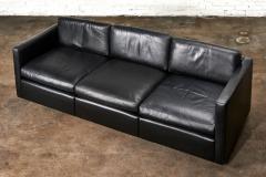  Knoll Knoll Pfister Black Leather Sofa 1971 - 2814094