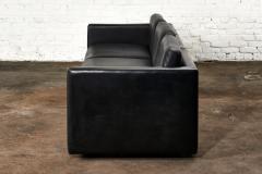  Knoll Knoll Pfister Black Leather Sofa 1971 - 2814095