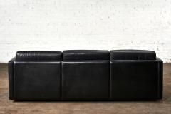  Knoll Knoll Pfister Black Leather Sofa 1971 - 2814096