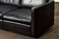  Knoll Knoll Pfister Black Leather Sofa 1971 - 2814097