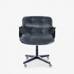  Knoll Knoll Pollock Executive Desk Office Chair in Gunmetal Gray Mohair - 4411746