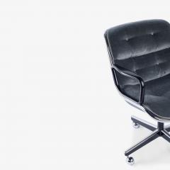  Knoll Knoll Pollock Executive Desk Office Chair in Gunmetal Gray Mohair - 4411750