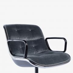  Knoll Knoll Pollock Executive Desk Office Chair in Gunmetal Gray Mohair - 4411752