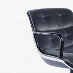  Knoll Knoll Pollock Executive Desk Office Chair in Gunmetal Gray Mohair - 4411753