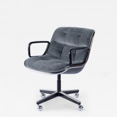  Knoll Knoll Pollock Executive Desk Office Chair in Gunmetal Gray Mohair - 4412763