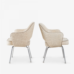  Knoll Knoll Saarinen Executive Arm Chairs in Edelman Hair on Hide Leather Pair - 3367579