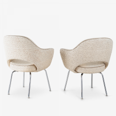  Knoll Knoll Saarinen Executive Arm Chairs in Edelman Hair on Hide Leather Pair - 3367580