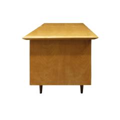  Knoll Knoll Single Pedestal Desk in Birch and Walnut ca 1950 - 785434