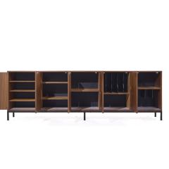  Knoll Knoll Style Mid Century Walnut Long Credenza - 3968904