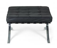  Knoll Leather And Chrome Ottomans Benches Manner Of Mies Van Der Rohe For Knoll - 3170608