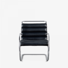  Knoll MR Lounge Chair in the style of Mies van der Rohe in Black Leather - 3762239