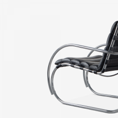  Knoll MR Lounge Chair in the style of Mies van der Rohe in Black Leather - 3762240