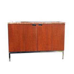  Knoll Mid Century Modern Knoll Credenza with Rojo Marble Top - 2762871