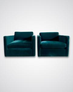  Knoll Pair Knoll Charles Pfister Mohair Lounge Chairs 1980 - 3243062