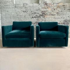  Knoll Pair Knoll Charles Pfister Mohair Lounge Chairs 1980 - 3243069