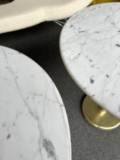  Knoll Pair of Brass and Marble Side Table Italy 1970s - 1810800