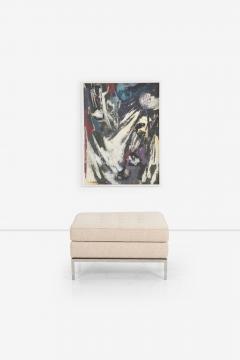  Knoll Pair of Florence Knoll Fabric and Steel Ottomans 1965 - 4349500