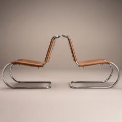  Knoll Rare Knoll MR30 5 Lounge Chairs in Caramel Leather by Mies van der Rohe Pair - 4729424