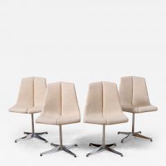  Knoll Richard Schultz Dining Chairs for Knoll in Original Oyster White Wool 1961 - 3727865