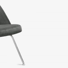  Knoll Saarinen Executive Armless Chairs for Knoll in Graphite Velvet by Set of 6 - 2076673