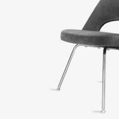  Knoll Saarinen Executive Armless Chairs for Knoll in Graphite Velvet by Set of 6 - 2076675