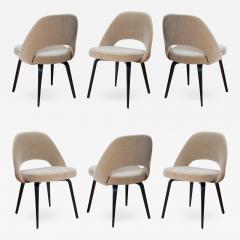  Knoll Saarinen Executive Armless Chairs in Mohair Walnut by Eero Saarinen for Knoll - 1798666